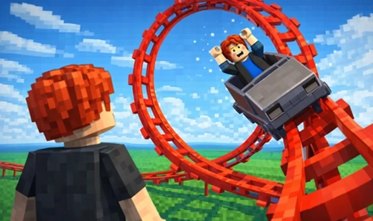 Build A Rollercoaster - Official Image on Snow Rider 3D Build A Rollercoaster Poster - Play on Snow Rider 3D