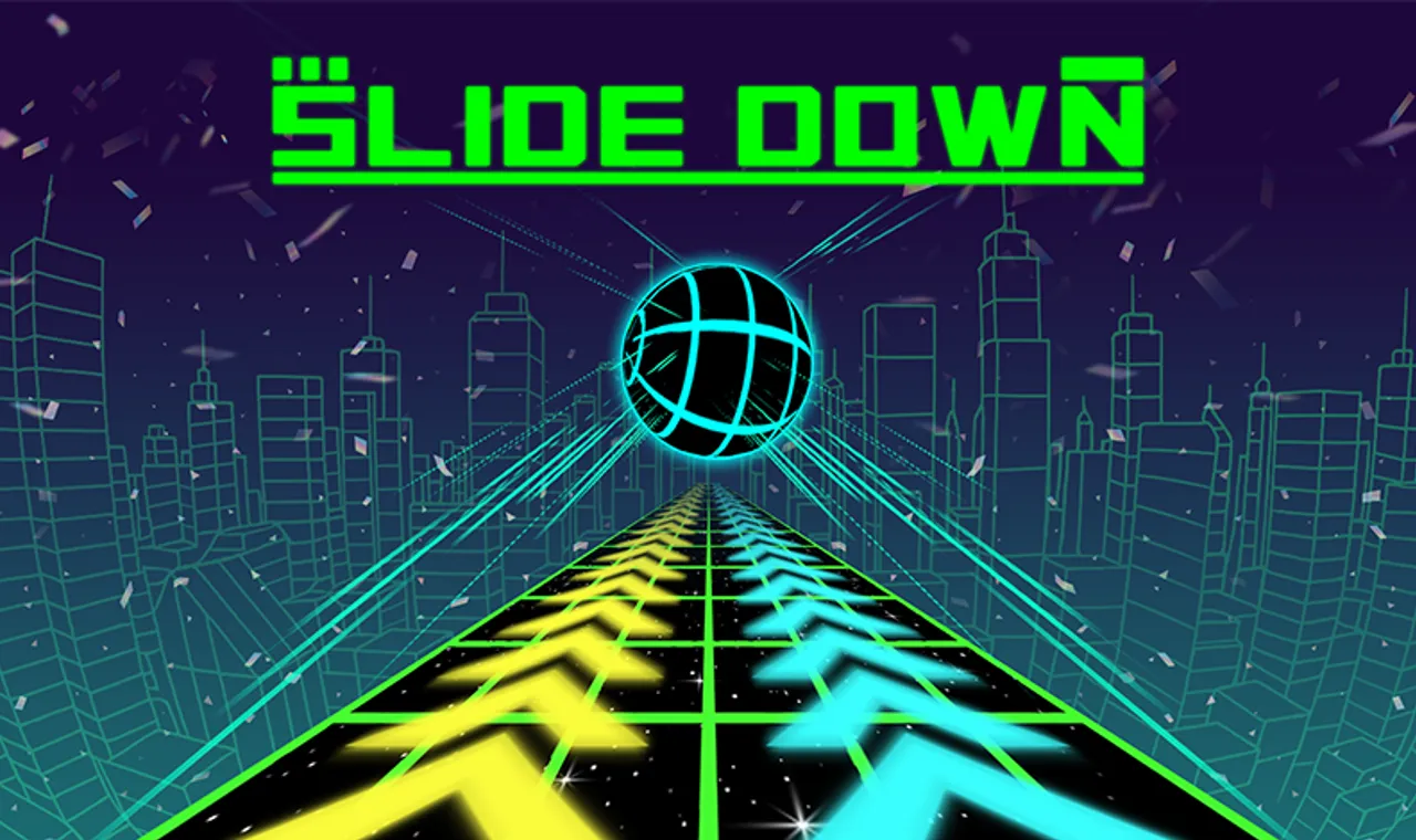 Slide Down - Official Image on Snow Rider 3D Slide Down Poster - Play on Snow Rider 3D